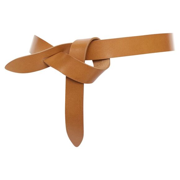 ISABEL MARANT Lecce tan brown 100% cowhide leather knot belt S